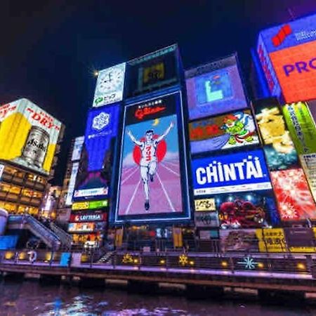 ー 8Greige ー 2Min Dotonbori Namba Kuromon Osaka Usj Wifi Unlimited Lägenhet Exteriör bild